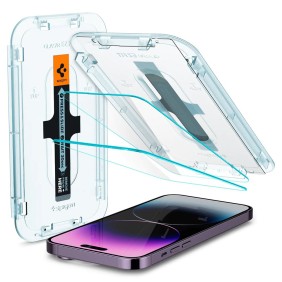 Folie pentru iPhone 14 Pro Max (set 2) - Spigen Glas.tR EZ FIT - Clear