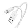 Cablu de Date USB la Type-C Quick Charging 3A, 1m - Oppo - White (Bulk Packing)