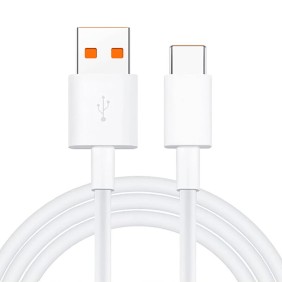 Cablu de Date USB la Type-C 6A, pentru Mi 11 Ultra / Mi11Pro / Mi11T / Mi11T Pro, 1m - Xiaomi - White (Bulk Packing)