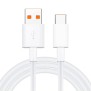 Cablu de Date USB la Type-C 6A, pentru Mi 11 Ultra / Mi11Pro / Mi11T / Mi11T Pro, 1m - Xiaomi - White (Bulk Packing)