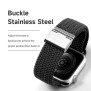 Curea pentru Apple Watch 1/2/3/4/5/6/7/8/9/SE/SE 2 (38/40/41mm) - Dux Ducis Mixture II Version - PaleStripes