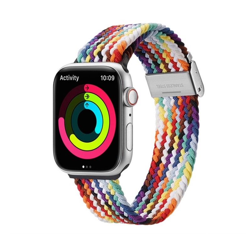 Curea pentru Apple Watch 1/2/3/4/5/6/7/8/9/SE/SE 2 (38/40/41mm) - Dux Ducis Mixture II Version - Rainbow