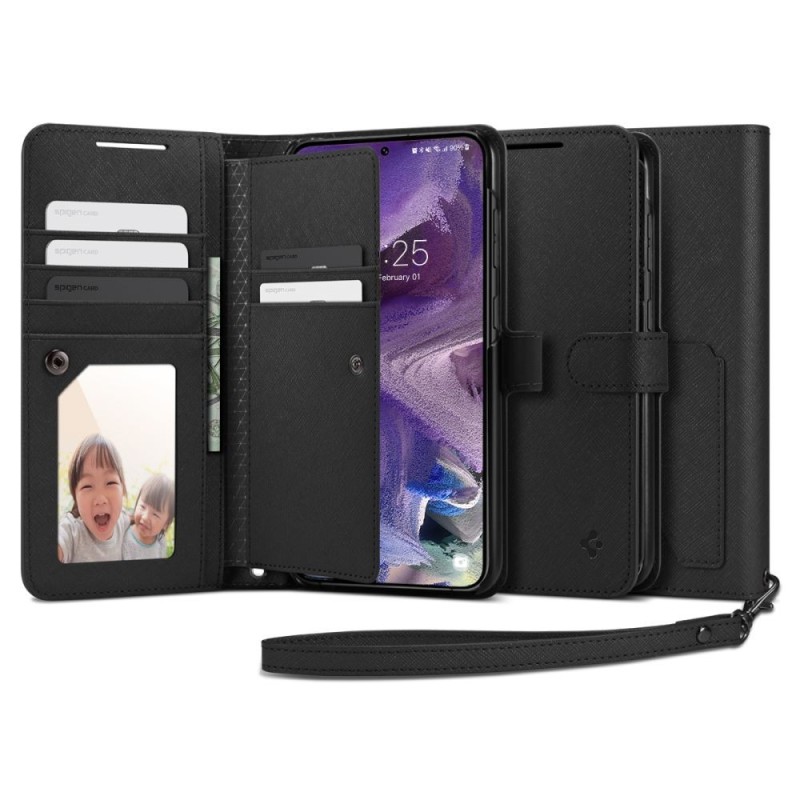 Husa pentru Samsung Galaxy S23 - Spigen Wallet S Plus - Black