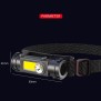 Lanterna Cap XPG, COB, LED - Techsuit (HL-B-04) - Black