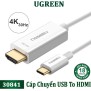 Cablu Video USB-C la HDMI, 1.5m, 4K@30Hz - Ugreen (30841) - White