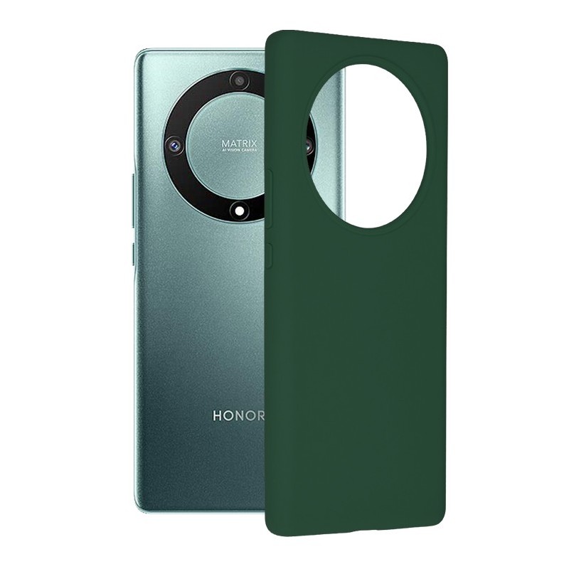 Husa pentru Honor Magic5 Lite - Techsuit Soft Edge Silicone - Dark Green