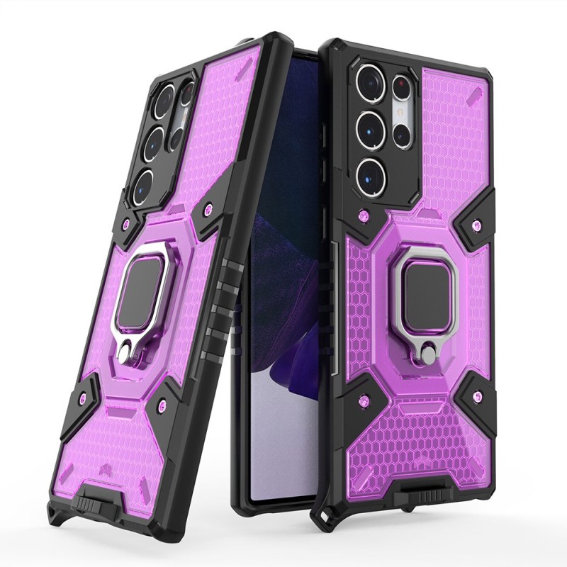 Husa pentru Samsung Galaxy S23 Ultra - Techsuit Honeycomb Armor - Rose-Violet