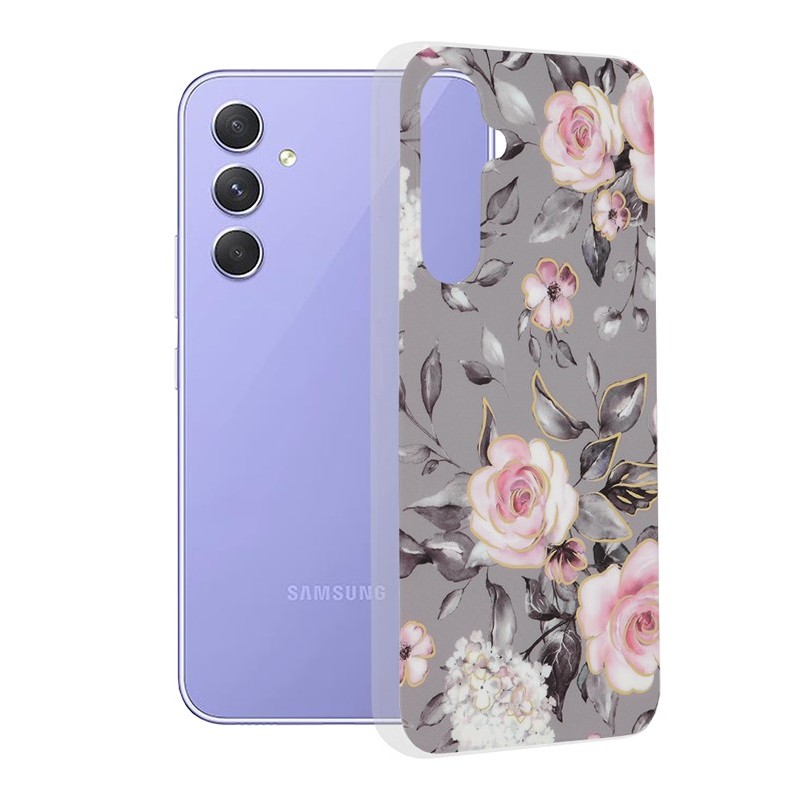 Husa pentru Samsung Galaxy A54 - Techsuit Marble Series - Bloom of Ruth Gray