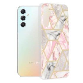 Husa pentru Samsung Galaxy A34 5G - Techsuit Marble Series - Pink Hex