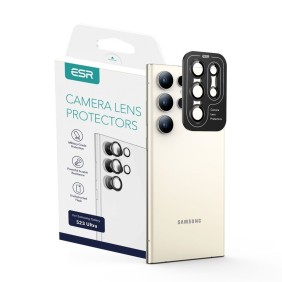 Folie Camera pentru Samsung Galaxy S23 Ultra - ESR Lens Protector Tempered Glass - Black