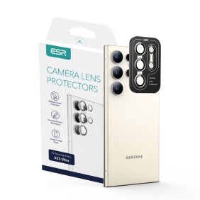 Folie Camera pentru Samsung Galaxy S23 Ultra - ESR Lens Protector Tempered Glass - Silver