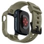 Husa pentru Apple Watch 4/5/6/7/8/9/SE/SE 2 (44/45mm) + Curea - Spigen Rugged Armor Pro - Vintage Khaki