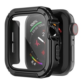Husa pentru Apple Watch 7 / 8 / 9 (45mm) + Folie - Lito Watch Armor 360 - Black