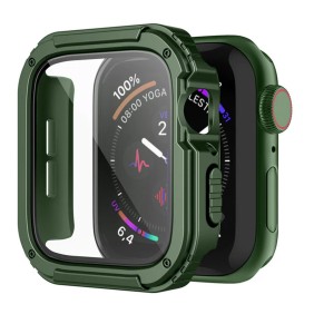 Husa pentru Apple Watch 7 / 8 / 9 (45mm) + Folie - Lito Watch Armor 360 - Green