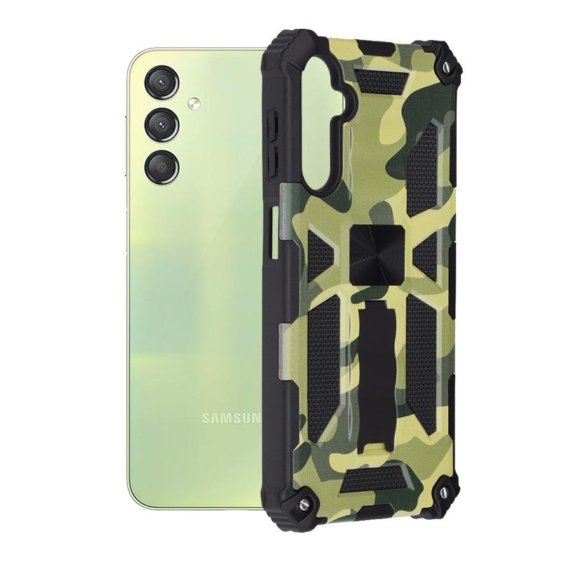 Husa pentru Samsung Galaxy A24 - Techsuit Blazor Series - Camo Lime