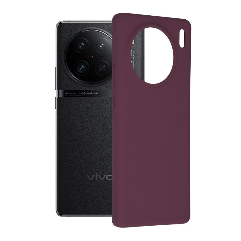 Husa pentru Vivo X90 Pro - Techsuit Soft Edge Silicone - Plum Violet