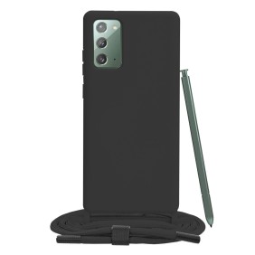Husa pentru Samsung Galaxy Note 20 4G / Note 20 5G - Techsuit Crossbody Lanyard - Black