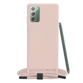 Husa pentru Samsung Galaxy Note 20 4G / Note 20 5G - Techsuit Crossbody Lanyard - Pink