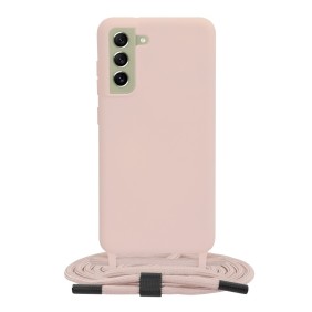 Husa pentru Samsung Galaxy S21 FE 5G - Techsuit Crossbody Lanyard - Pink