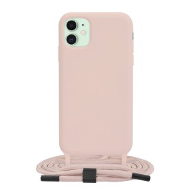 Husa pentru iPhone 11 - Techsuit Crossbody Lanyard - Pink