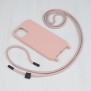 Husa pentru iPhone 12 - Techsuit Crossbody Lanyard - Pink