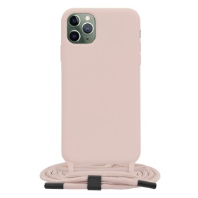 Husa pentru iPhone 11 Pro Max - Techsuit Crossbody Lanyard - Pink