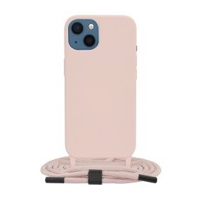Husa pentru iPhone 13 - Techsuit Crossbody Lanyard - Pink