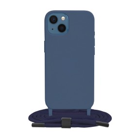 Husa pentru iPhone 13 - Techsuit Crossbody Lanyard - Blue