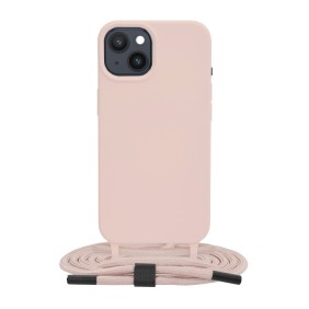 Husa pentru iPhone 14 - Techsuit Crossbody Lanyard - Pink