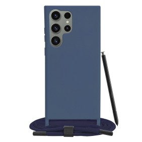 Husa pentru Samsung Galaxy S23 Ultra - Techsuit Crossbody Lanyard - Blue