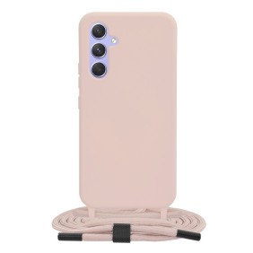 Husa pentru Samsung Galaxy A54 - Techsuit Crossbody Lanyard - Pink