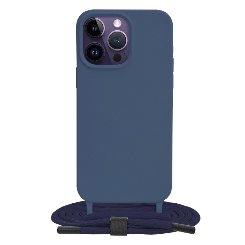 Husa pentru iPhone 14 Pro Max - Techsuit Crossbody Lanyard - Blue