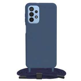 Husa pentru Samsung Galaxy A23 4G / A23 5G - Techsuit Crossbody Lanyard - Blue