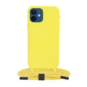 Husa pentru iPhone 12 - Techsuit Crossbody Lanyard - Yellow
