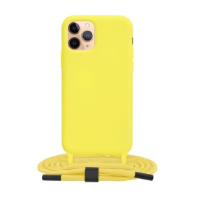Husa pentru iPhone 11 Pro - Techsuit Crossbody Lanyard - Yellow