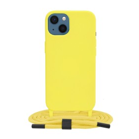 Husa pentru iPhone 13 - Techsuit Crossbody Lanyard - Yellow