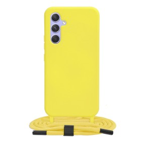 Husa pentru Samsung Galaxy A54 - Techsuit Crossbody Lanyard - Yellow