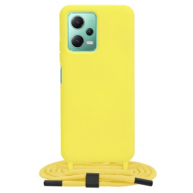 Husa pentru Xiaomi Redmi Note 12 5G / Poco X5 - Techsuit Crossbody Lanyard - Yellow