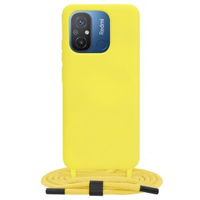 Husa pentru Xiaomi Redmi 12C - Techsuit Crossbody Lanyard - Yellow