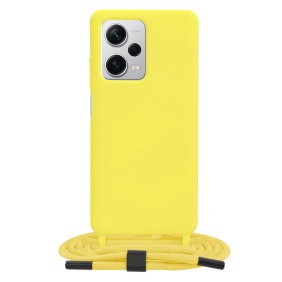 Husa pentru Xiaomi Redmi Note 12 Pro+ - Techsuit Crossbody Lanyard - Yellow