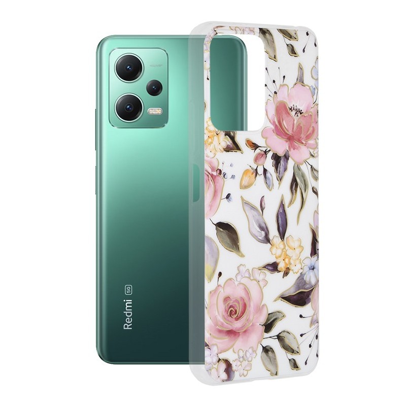 Husa pentru Xiaomi Redmi Note 12 5G / Poco X5 - Techsuit Marble Series - Chloe White