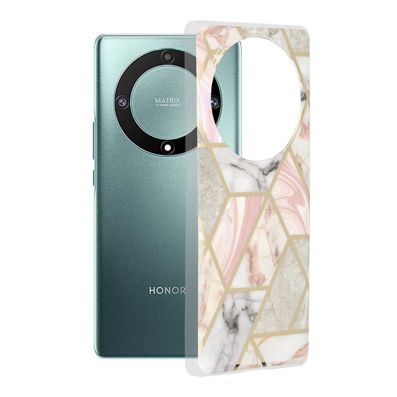 Husa pentru Honor Magic5 Lite - Techsuit Marble Series - Pink Hex