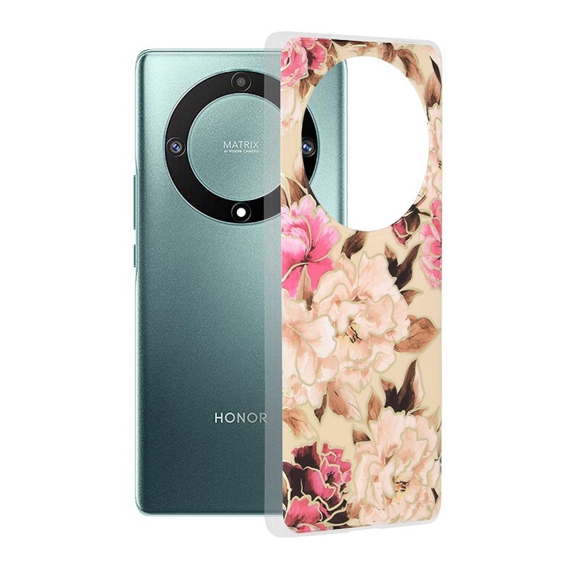 Husa pentru Honor Magic5 Lite - Techsuit Marble Series - Mary Berry Nude