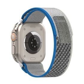 Curea pentru Apple Watch 1/2/3/4/5/6/7/8/9/SE/SE 2/Ultra/Ultra 2 (42/44/45/49mm) - Techsuit Watchband (W039) - Blue / Gray
