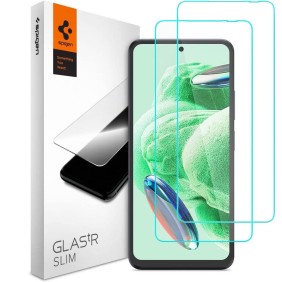 Folie pentru Xiaomi Redmi Note 12 4G / Note 12 5G / Poco X5 (set 2) - Spigen Glas.tR Slim - Clear