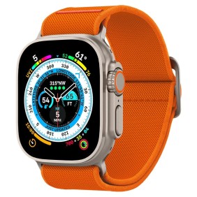 Curea pentru Apple Watch 1/2/3/4/5/6/7/8/9/SE/SE 2/Ultra/Ultra 2 (42/44/45/49mm) - Spigen Fit Lite Ultra - Orange
