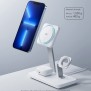 Statie incarcare 3 in 1  pentru iPhone MagSafe, AirPods si Apple Watch - ESR HaloLock CryoBoost - Arctic White