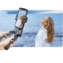 Gimbal Selfie Stick Stable cu Lumina LED si Telecomanda, 70cm - Techsuit (Q18) - Black
