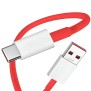 Cablu de Incarcare USB la Type-C, 8A - OnePlus (D301) - White / Red (Bulk Packing)