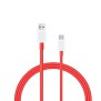 Cablu de Incarcare USB la Type-C, 8A - OnePlus (D301) - White / Red (Bulk Packing)